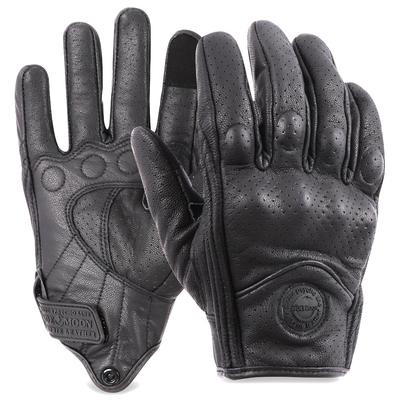 Motorcycle with Hand Protection Smartphone Water Genuine for Gloves, Protector, (XL) Compatible, Unisex, Repellent, Non-slip, Leather, Spring, Summer,