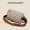Versatile Retro Plaid Small Square Bag with Wide Shoulder Strap 2025