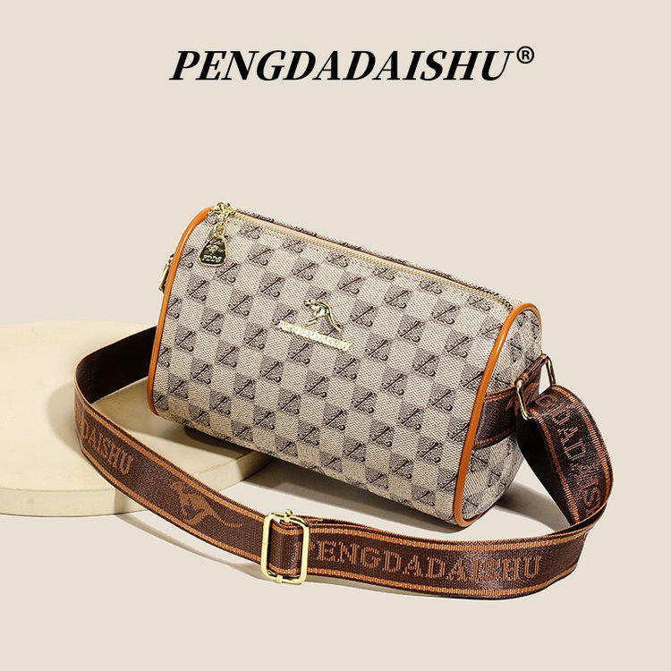 Versatile Retro Plaid Small Square Bag with Wide Shoulder Strap 2025