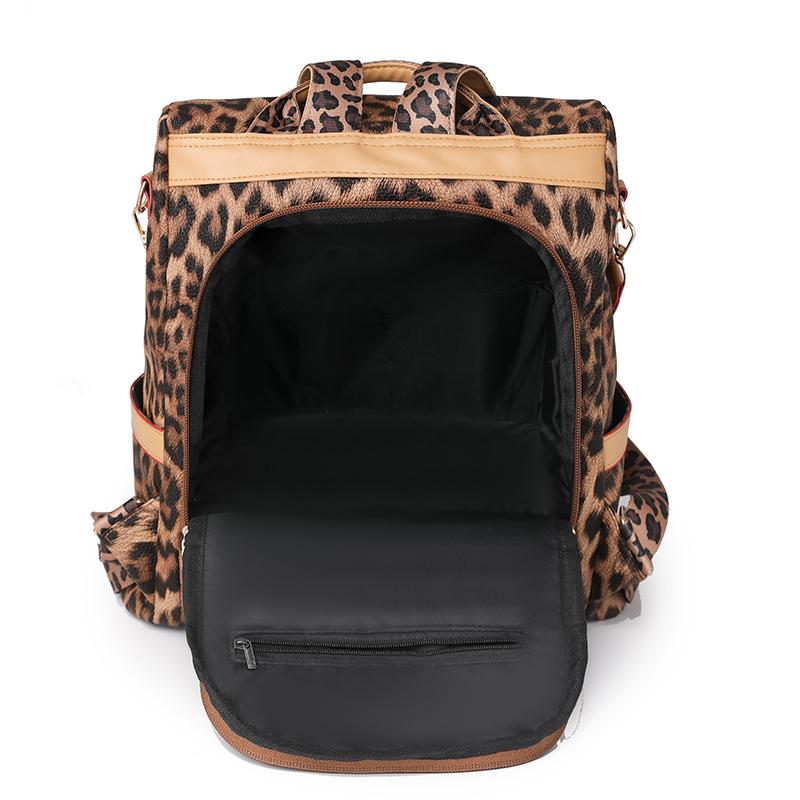 Rucksack mit Leopardenmuster Damen Reise Große Kapazität Diebstahlsicherer Rucksack