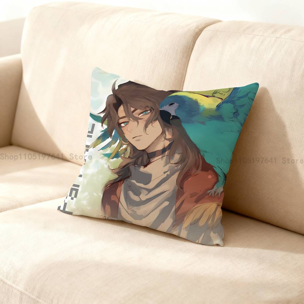 P-Parrotx2 Pillow Case Cute Cartoon Anime Peripheralsbedroom Sofa Decorative Cushion Cover Soft Cushion Cover