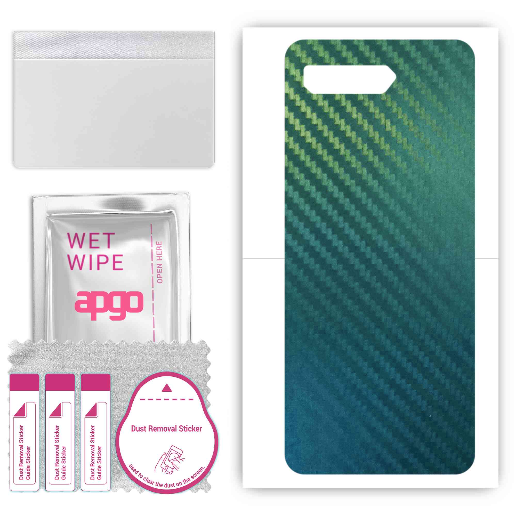 

apgo Protective Skin Sticker for the back compatible with Asus ROG Phone 5s Pro, Wrap Film, Foil, Vinyl - Pattern Carbon Chameleon CAKA1