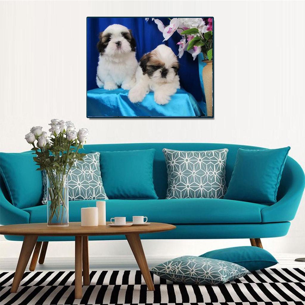 huacan Neu Diamant stickerei hund 5d diy volle platz runde harz bohrer Kreuz Stich Strass von bild Mosaik tier
