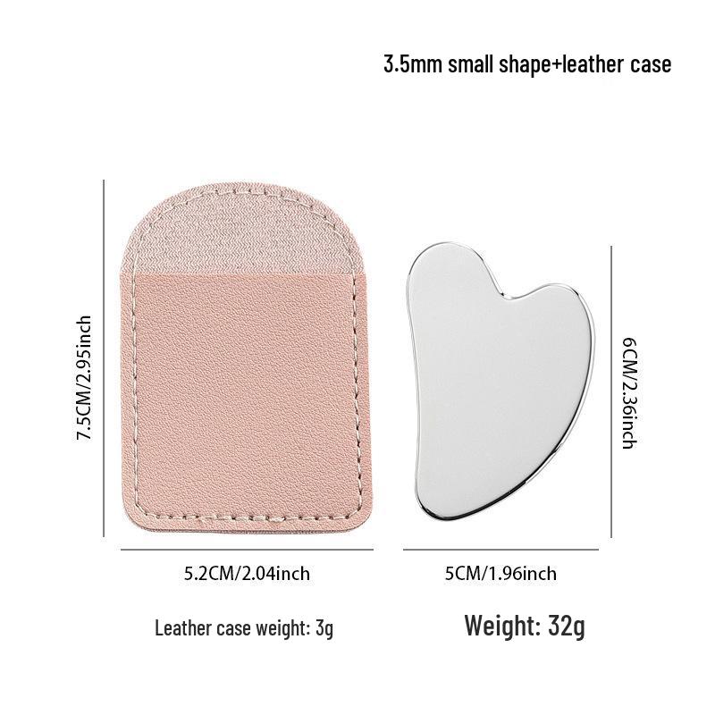 Stal nierdzewna, deska do masażu w kształcie serca do skrobania twarzy