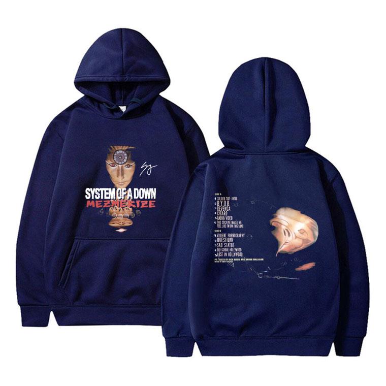 System of a Down Mezmerize Grafik-Hoodie der 90er Jahre – Herrenmode, Oversized Streetwear, Alternative Metal Sweatshirt
