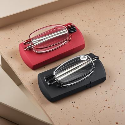 Retro Anti-Blaulicht Anti-UV Faltbarer Lesebrillenrahmen Rotierendes Optisches Computer Mini Tragbares Brillen Gestell Dioptrien 1.0-4.0 Unisex