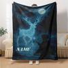 Custom Name Hogwarts Crest blanket for Couch & Bed, Plush Cozy Fuzzy Blanket Super Soft & Warm Blankets for Fall and Winter. 0908112
