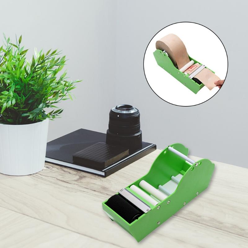 Water Activated Gummed Kraft Paper Tape Packaging Dispenser Green Kraft Paper Tape Cutter for Shipping Carton