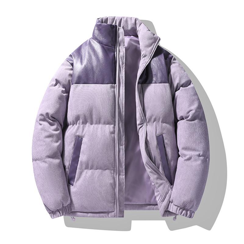 Winter High-quality Cotton Clothes Men's Letter Embroidery Corduroy Cotton Clothes Winter Bread Cotton-padded Clothes