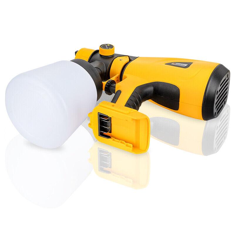 1000ML Cordless Electric Spray Gun for Dewalt 20V Li-ion Battery Paint Sprayer Auto Furniture Coating Airbrush (No Battery)