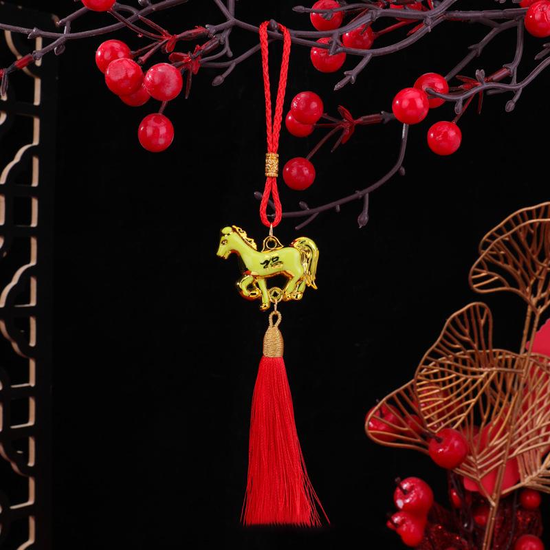 1/6 st 2026 Hästens år Vägghängande prydnad Hänge Lyckobringande Nyår Oljedropps Hästhänge Dekor Hemhängande Tillbehör