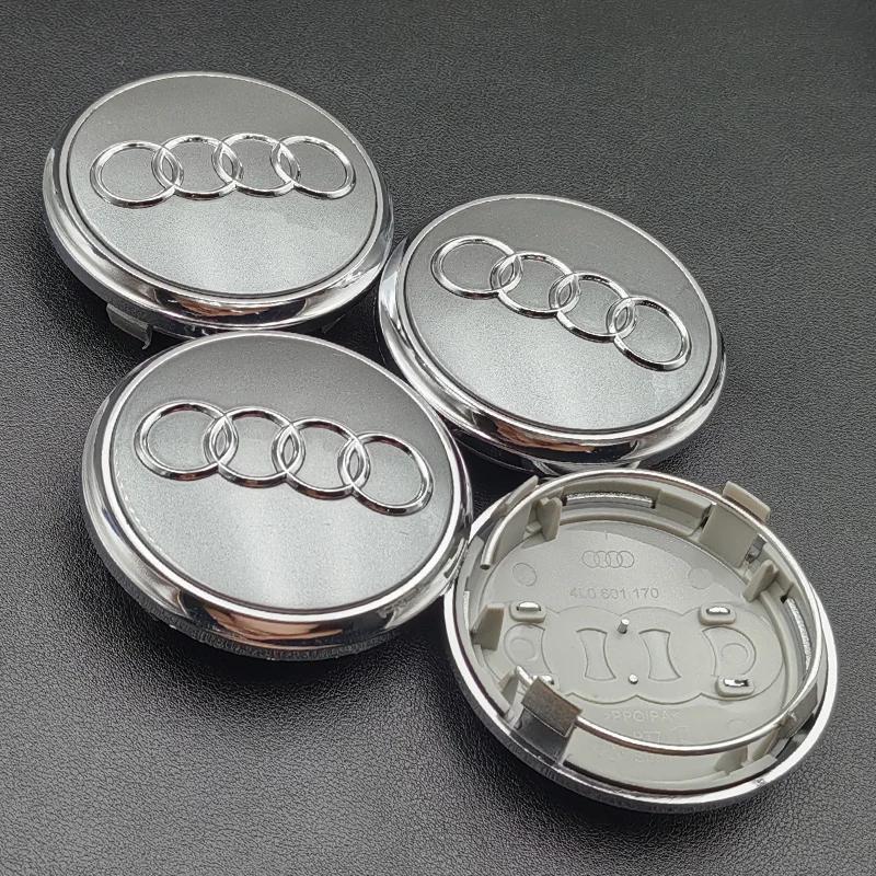 2026 4pcs 60mm 61mm 68mm 69mm 77mm Audi Hub Caps Car Wheel Center Caps  For Audi A1 A2 A3 A4 A5 A6 A7 A8 S3 S6 Q3 Q5 Q7 Accessories