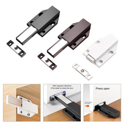 2 Peças Práticas de Fecho Magnético de Empurrar para Abrir para Gavetas e Armários para Portas Invisíveis e Guarda-Roupas Uso Doméstico