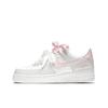 Nike Air Force 1 Couple's Shopping Bag Abrasion Resistant Low top Skateboard Shoes Women's Gray Pink CZ0270-106(Team2363-S-BOX)