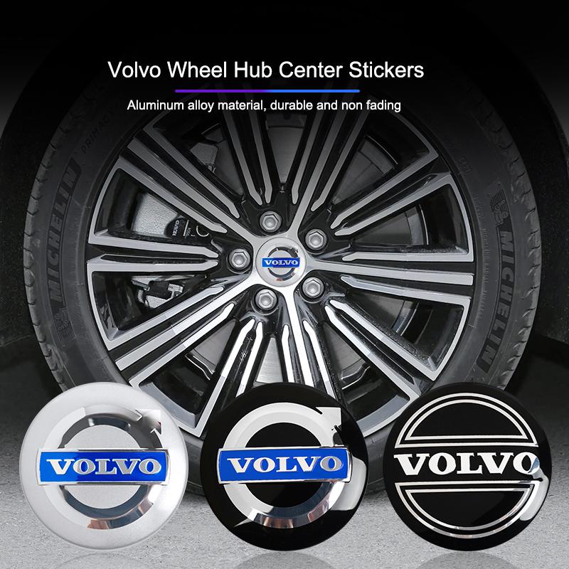 56mm Aluminium Auto Wiel Naafkap Stickers Styling Voor Volvo XC90 V90 V60 XC60 V40 EC40 EX40 S80 S60 S90 C40 XC40 V70 XC70