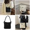 Stylish Large Capacity Solid Color Casual Nylon Shoulder Bag For Everyday Use