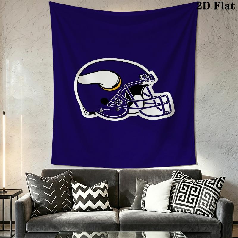 Minnesota Vikings Duvar Gobleni Estetik Duvar Askısı Baskılı Kumaş Battaniye Yatak Odası Oturma Odası Ev Dekorasyonu için Dekoratif Goblenler