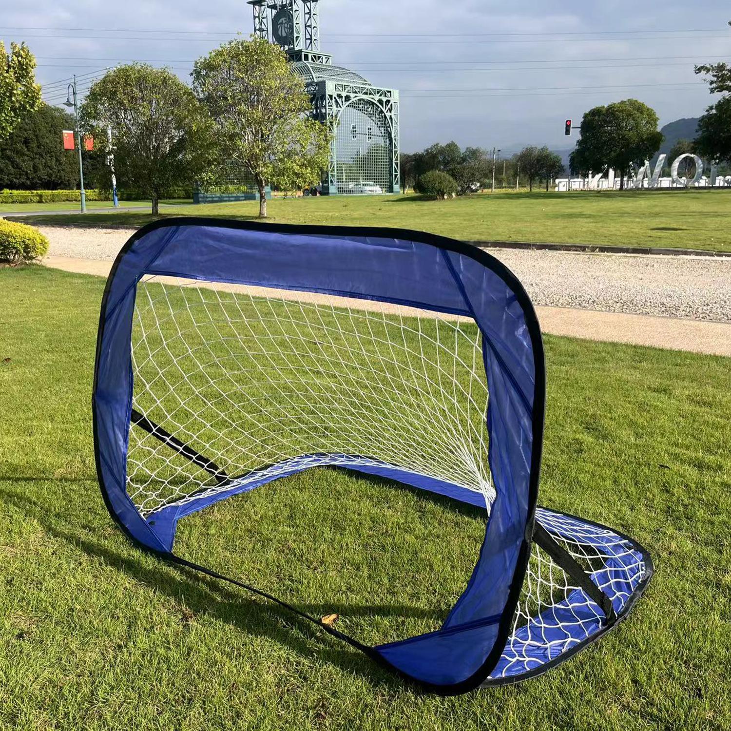 

Portable Soccer Goal, Collapsible Pop-Up Training Net, Soccer Goal for Backyard and Indoor/Outdoor Use, Carrying Bag Included синій