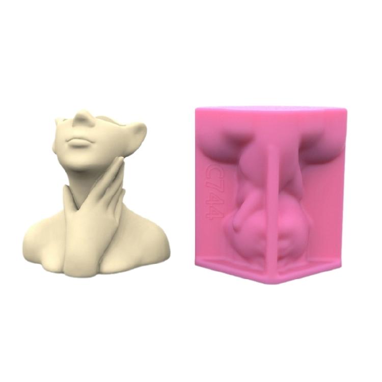 

Silicone Vase Molds Fashion Flower Container Moulds Unique Portrait Shaped Storage Jar Mould Pen Holder Resin Molds 1