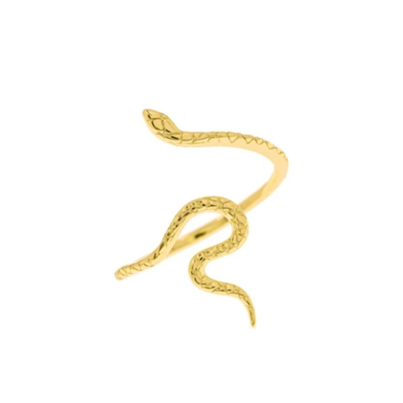 Canner Copper Lovely Snake Shape Open Adjustable Finger Rings For Women Simple Ring Trendy Jewelry Accessory Femme
