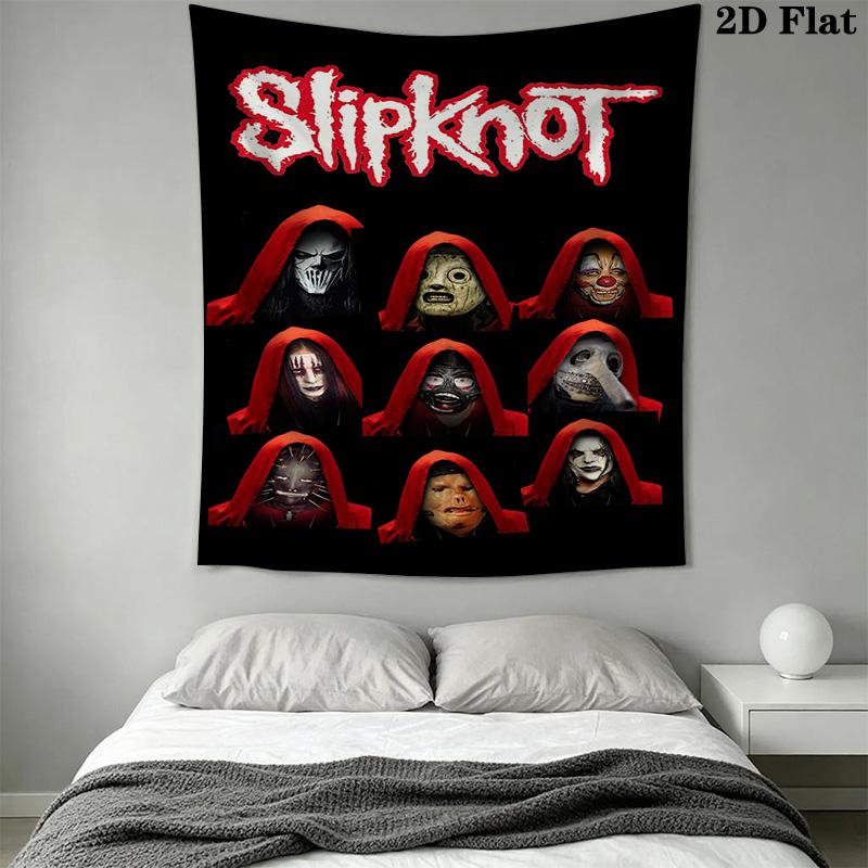 Slipknot Wall Tapestry Bold Room Tapestry Background Cloth Fashion Print Atmospheric Background Cloth Wall Covering Decoration Home Decor
