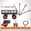 VEVOR Garden Dump Cart Heavy-duty Metal Yard Carts and Wagons 880 Lbs/399.2 Kg Loading