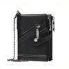 Anti-theft Brush Men's Wallet, Retro Double Zipper Change Wallet, Short Wallet.