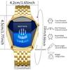 Fashion Irregular Dial Men Business Watches Luxury Stainless Steel Quartz Wristwatch Relogio Masculino (Without Box)