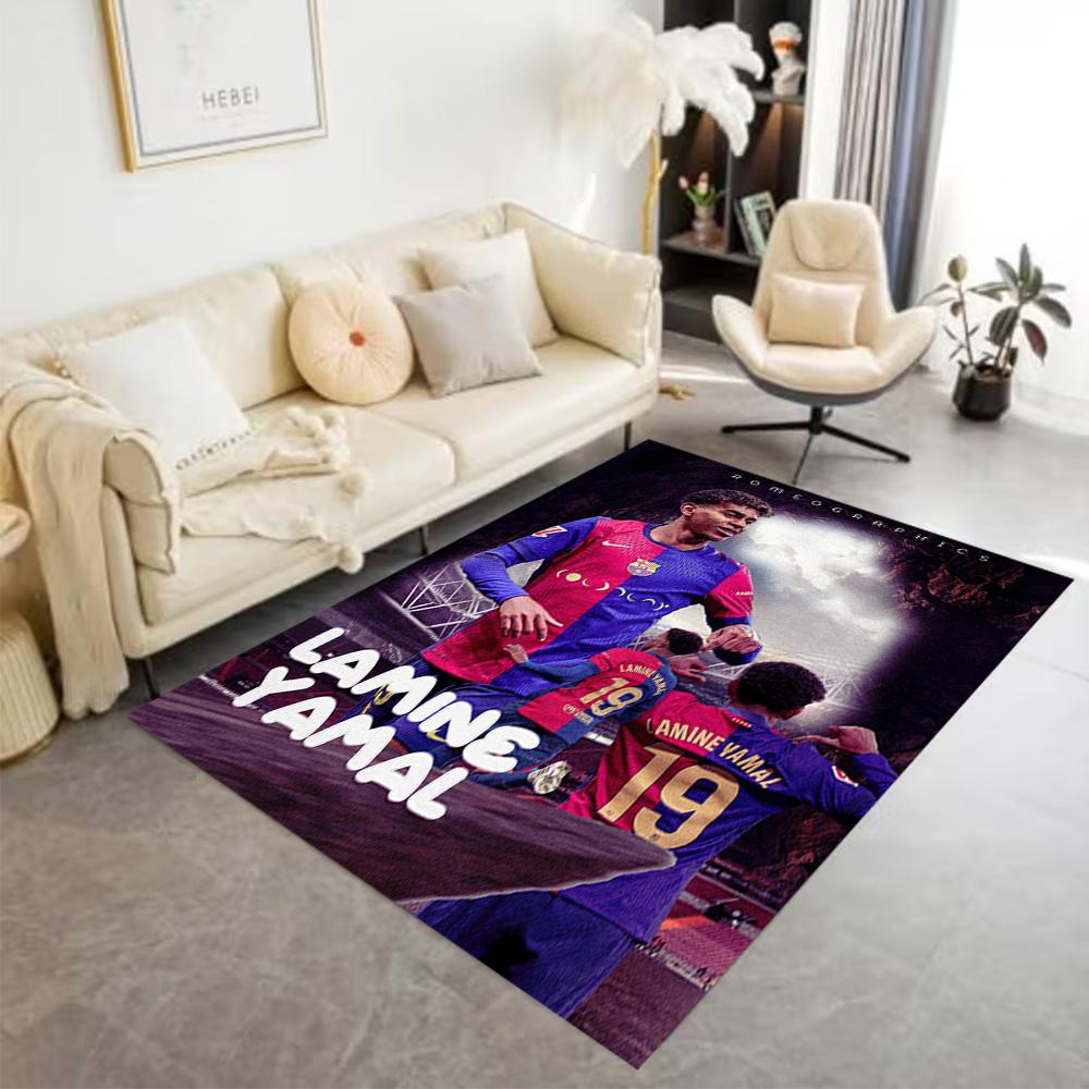 Lamine Yamal's Barcelona Debut Floor Mat Suitable for Entryway Dormitory Playrooms Kitchen Antislip Carpet Decorate Offices