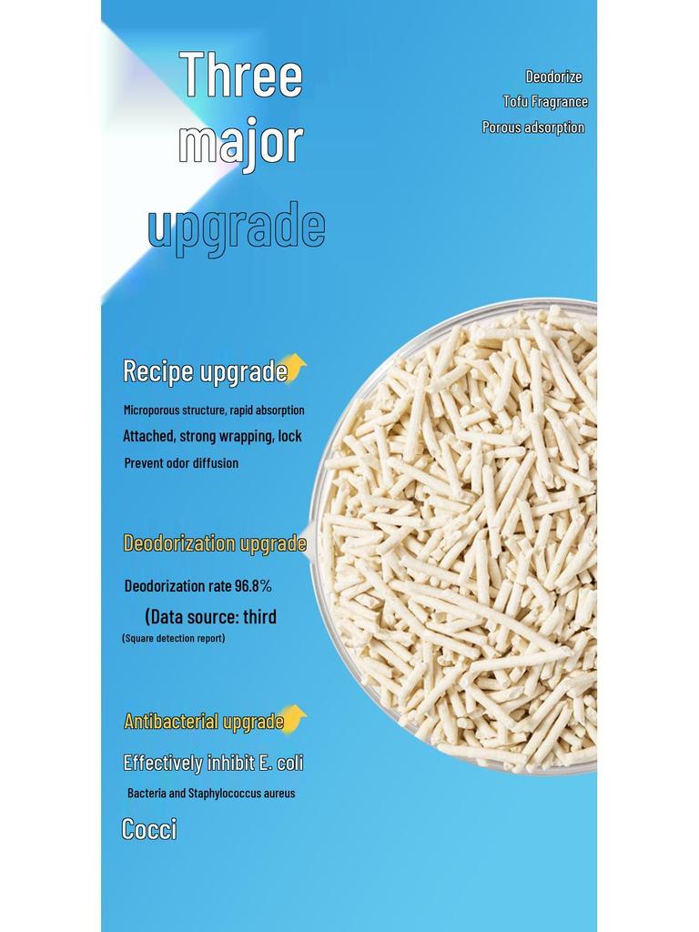Tofu Plant-Based Cat Litter - Odor Control, Low Dust, Clumping, Milk Scent