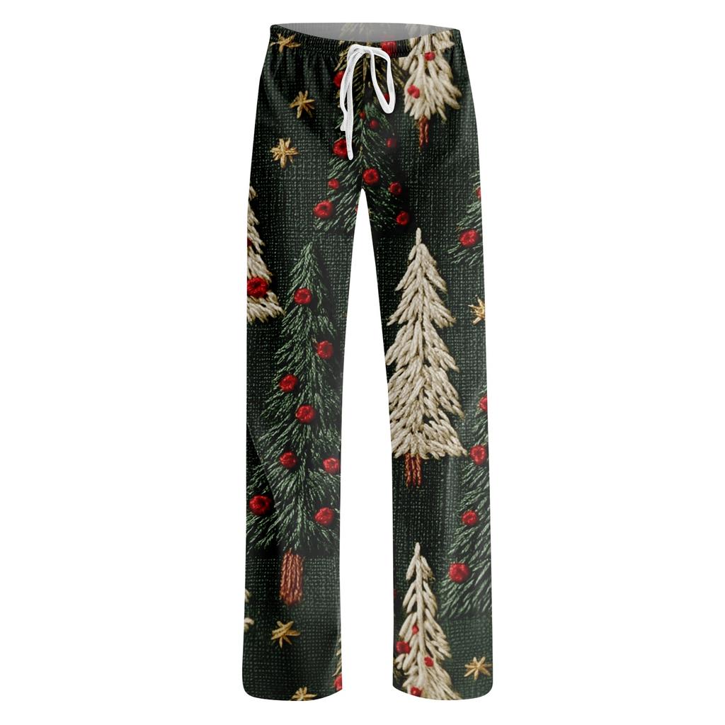 Women's Casual Christmas Print Pants with