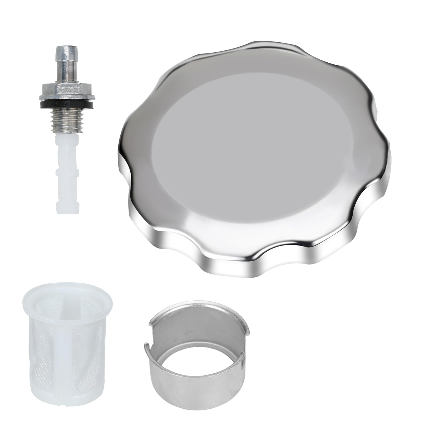 

PAVIKE Защитные крышки бензобака 4 шт. Крышка топливного бака бензинового двигателя Замена Крышка бензобака Многофункциональная серебряный