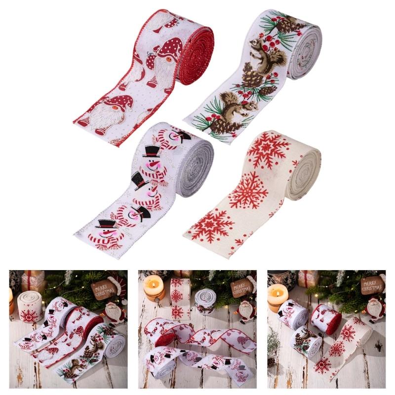 Cloth Decorative Ribbon Christmas Tree OrnamentFestival Party Decoration Gift Packaging Supplies Sustainable Materials