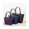 (L(52x32x20cm), Royal Blue) Classic Solid Color Lady Oxford Cloth Shopping Bag Nylon Shoulder Handbag Foldable Storage Bag Women's Waterproof Handbag
