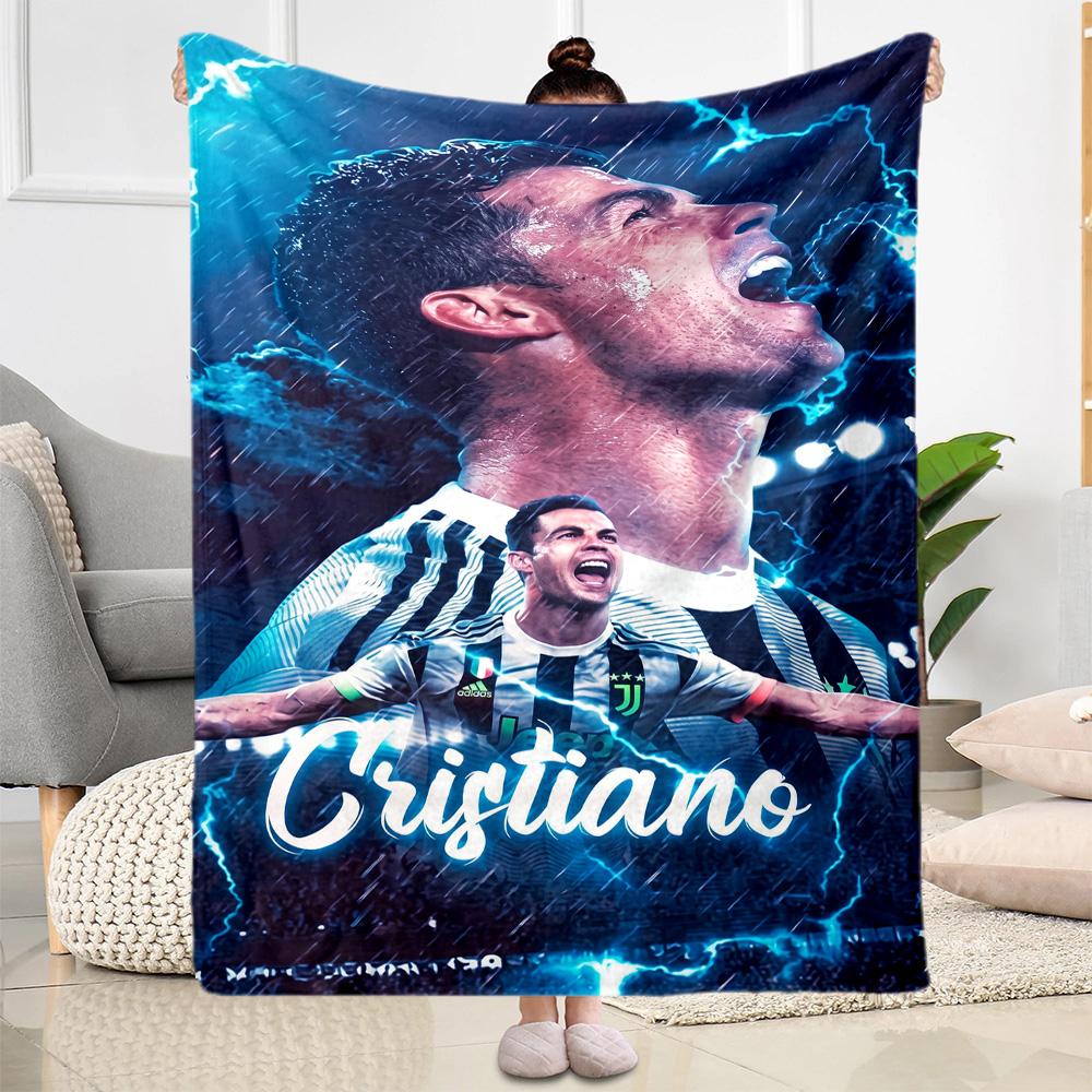 Ronaldo's Powerful Cristiano Celebration Blanket Durable Comfort Perfect for Bed Office Picnics Four Seasons Universal Modern