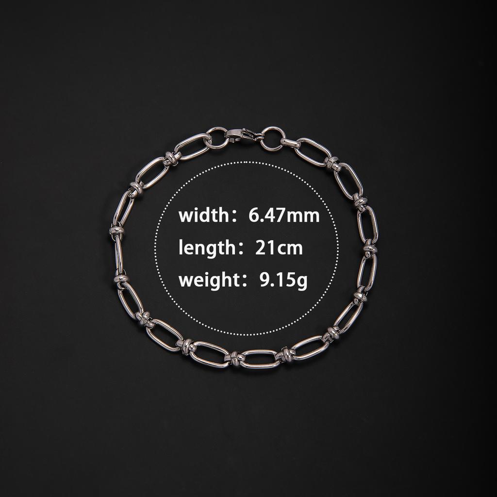 Trend men's and women's simple personalized stainless steel mixed bracelet, European and American ins style Cuban chain fashion trend bracelet chain