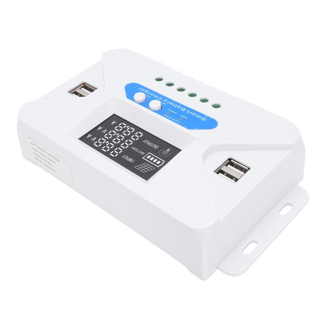 60A Solar Controller Self Adaptive Multi Safety Digital Display 4 USB Output Solar Panel Charge Regulator for Phos