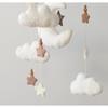 Cloud Moon Crib Mobile Cloud Baby Mobile for Crib Neutral Boho Clouds and Stars Moon Mobile Boucle Mobile