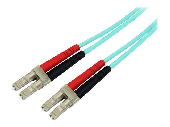 Câble À Fibre Optique OM4 - STARTECH.COM - Duplex Multimode LC LC - 1 M - 100 Gb - Aqua