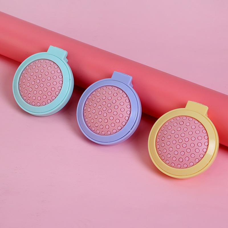 Tragbarer runder Mini-Haarkamm mit Spiegeltasche, kleine Größe, Reisemassage, zusammenklappbarer Haarkamm, Damen-Haarbürsten, Styling-Werkzeuge