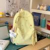 Schoolbag Bow Embroidery Student Bag Casual Lightweight Schoolbag Fresh Girl Campus Commuter Backpack Macaron Color Scheme
