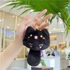 Cute Plush Cats Keychain Creative Animal Pendant Detachable Pendant Car Key Chain Backpack Pendant with Metal Keyring