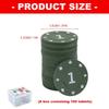 Pack of 100 Professional Casinos Poker Chip Playings Chip Value Tokens Cards Poker Chip Board Game Chip Set for Counting