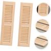 6 Pcs Miniature Wooden Doll Shutters, Wear-Resistant Synthetic Material, Khaki, 4.52x1.25x0.47 Inch, Dollhouse Decoration Accessories for 1:12 Scale