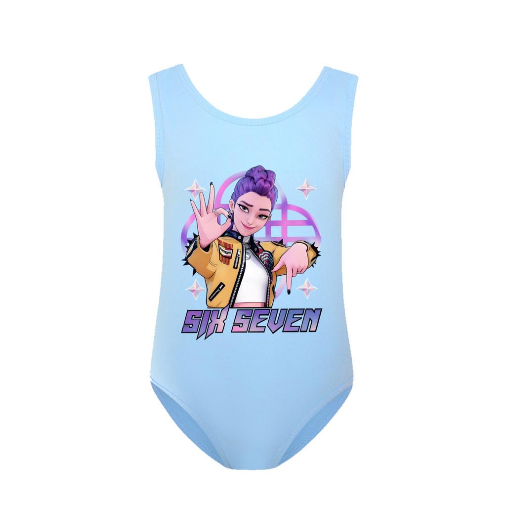 

5232 Дитячий Купальник для Дівчаток з Принтом Румі Міра Зої Плавання Суцільний Боді Купальний Костюм 130cm