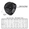 Round Signet Rings for Men Woman Catholic Archangel Saint Michael Amulet Black & Gold Color Stainless Steel Jewelry Gift Ring