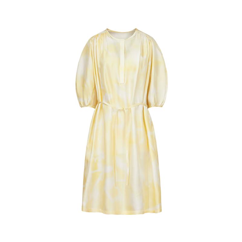 

ЛЕТНЕЕ ДЛИННОЕ ПЛАТЬЕ ИЗ НАТУРАЛЬНОГО ШЕЛКА МАЛЬБЕРРИ С ПРИНТОМ 2024 L