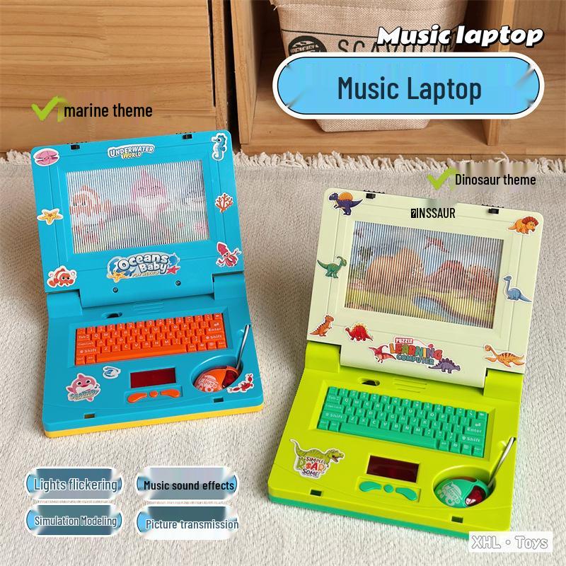 Cross-border Kids' Light-Up Music Notebook: Educational English Version Toy