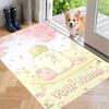 Custom Name Sumikko Gurashi Crystal Velvet Floor Rug Personalized Text Soft Carpet Home Decor
