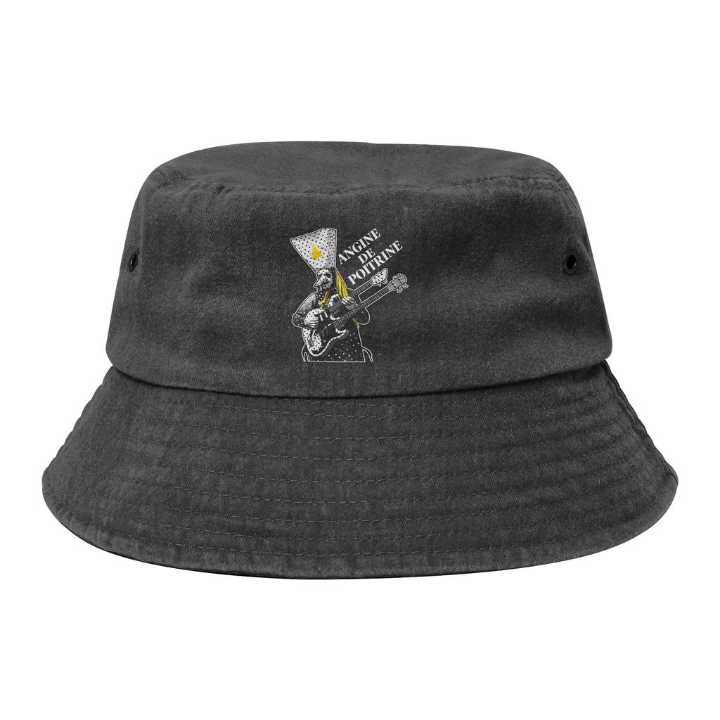 Unisex Distressed Denim Washed Bucket Hat Angine De Poitrine Canadian Band Headwear Fishing FisherUnisex Cap Session Hats Gifts